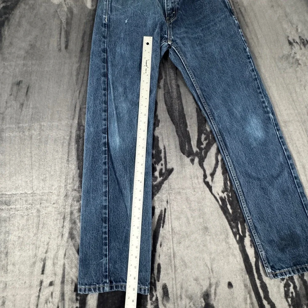 Levi's 505 Regular Fit Jeans Mens 30x32 Dark Wash Blue Straight Leg 00505-0216